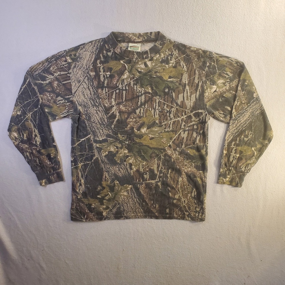 Mossy Oak Camo Classics Mens Medium Long Sleeve Break-Up Camo T-Shirt 4582W